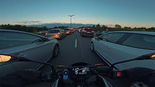 Z900  Late sunset heavy traffic  4K PURE SOUND [upl. by Reger748]