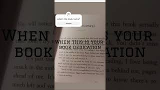 Book dedicationbibliophile  booklover booktokromancebooks booksbookishbooktubebookreview [upl. by Brenn]