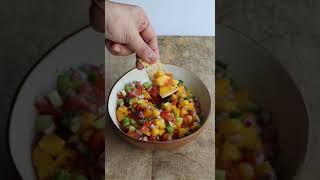 EASY AND FRESH MANGO SALSA  Full Recipe In The Comment Section  Frey and Maria [upl. by Annekahs]