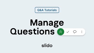 Manage Questions ⎸ QampA Tutorial [upl. by Otokam]