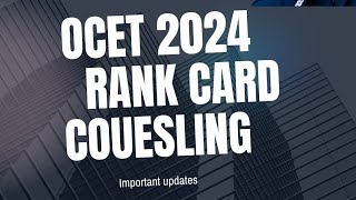 ocet b pharmacy rank card 2024 ll ocet b pharmacy couesling 2024 ll ocet results 2024 ll [upl. by Forta52]