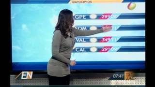 El Noticiero  Pronóstico del tiempo con Itzel Uribe 05 mayo 2014 [upl. by Rafter]