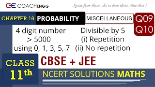 PROBABILITY Class 11 Miscellaneous Q9 amp Q10  NCERT Solutions CBSE Maths  Important CBSE amp IIT JEE [upl. by Ketti825]