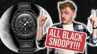 NEW All Black Moonswatch Snoopy Omega X Swatch Is This Necessary [upl. by Corydon198]