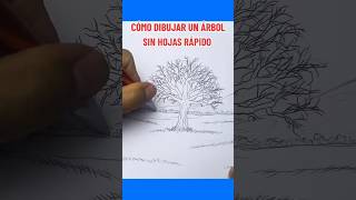 CÓMO DIBUJAR UN ÁRBOL SIN HOJAS EN UN CAMPO FÁCIL RÁPIDO dibujo dibujar drawing aprenderadibujar [upl. by Nivk945]