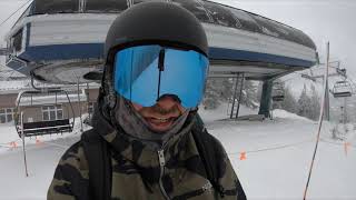 Riding my Burton Kilroy 3D in Deepest Powder Day [upl. by Nnaylloh]