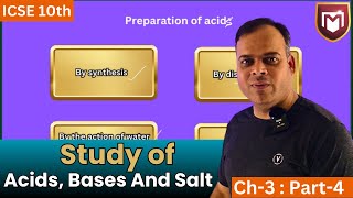 Chapter 3 Study of Acids Bases And Salt Part4  Board Exam  Manish Chouhan ICSE chemistry [upl. by Aisemaj742]