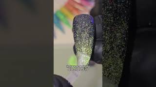 Everything you need to know about these glitter nails 🖤⬇️ [upl. by Gavriella454]