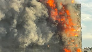 Incendio en un edificio de Campanar València [upl. by Yerfej]