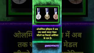 olympico medal history facts  motivation gkansunefact amazingfacts olympics olympics2024 [upl. by Idurt1]