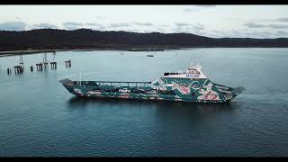 Minjerribah Barge Arrival at Dunwich [upl. by Coppola]