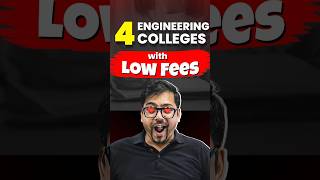 4 Engineering Colleges with very Low Fees 💗💗shorts jee2025 jee2025mains iitjee jee2026 jee [upl. by Ardnasirhc]