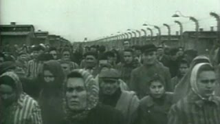 Holocaust Memorial Day Archive footage shows liberation of Auschwitz concentration camp [upl. by Rolyab]