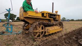 1953 Caterpillar D2 41 Litre 4Cyl Diesel Crawler Tractor 30 HP with Ransomes 3 Furrow Plough [upl. by Issi778]