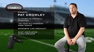 Coaching Defensive Line Techniques with quotThe Coltquot Football Blocking Pad  Coach Pat Crowley [upl. by Jobyna]