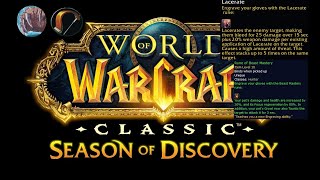 How to get the Rune of Lacerate or Beast Mastery in WoW Classic SoD Season of Discovery at Darkshore [upl. by Tania16]