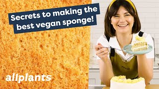 The EASIEST Vegan Sponge Recipe With Professional Pastry Chef  Baking Basics  allplants [upl. by Azriel428]