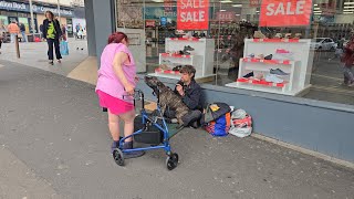 BLACKPOOL TOWN CENTRE  HOLIDAY MAKERS amp HOMELESS INTERVIEW MEET JOHN [upl. by Centonze]