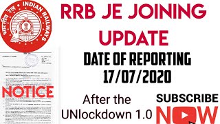 RRB JE JOINING UPDATE  RRB JOINING LETTER  RRB MUMBAI JE JOINING  RRB MUMBAI REPORTING DATE [upl. by Nolrac266]