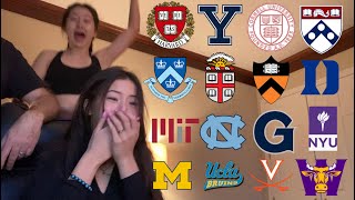 COLLEGE DECISION REACTIONS 2022 22 SCHOOLS Ivies MIT UCs more [upl. by Anivid]