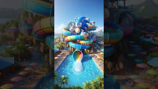 ❤️ Evolution of Cat  Giant Sonic Water Slide Park 🥰 cat​ cute​ love​ shorts​ sonic [upl. by Alius316]