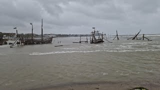 Baltic Sea Germany Travemünde  storm surge October 20 2023 [upl. by Anirba]