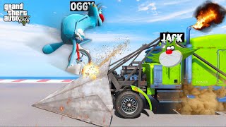 OGGY AND JACK FACING FUNNY FACE TO FACE CHALLENGE GTA 5 Funny Moments [upl. by Piotr759]