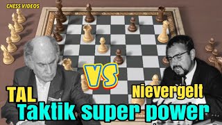 SERANGAN FULL POWER MIKHAIL TAL VS NIEVERGELT ERWIN 1959 [upl. by Brennen]