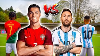 MESSI VS RONALDO  EPIC FOOTBALL CHALLENGES [upl. by Arihppas]