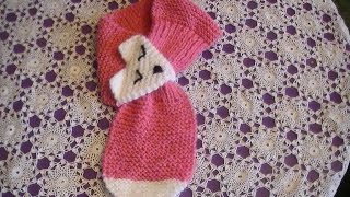 echarpe renard au tricot pour enfant 3 partie [upl. by Chip]