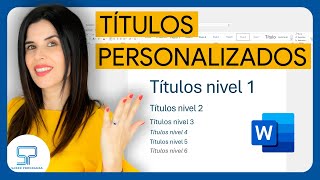 Cómo aplicar TÍTULOS en Word y crear NUEVOS NIVELES [upl. by Maribel]