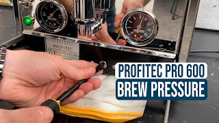 Profitec Pro 600 How to Adjust Brew Pressure [upl. by Ena]