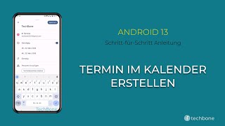 Termin im Kalender erstellen Android 13 [upl. by Airdnaz]