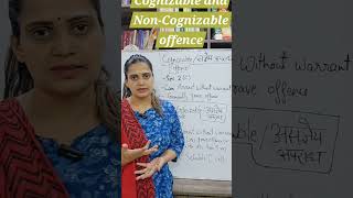 Cognizable and Non Cognizable offence section 2c and l of crpc hindi [upl. by Arded]