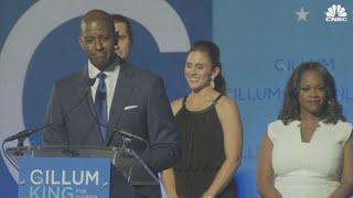 Watch Democrat Andrew Gillum concede Floridas governor race [upl. by Imuyam156]