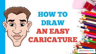 How to Draw an Easy Caricature Easy Step by Step Drawing Tutorial for Beginners [upl. by Adarbil]