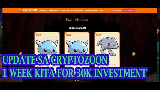 1 week profit sa Cryptozoon in 30k investment all rare 1 zoan monster [upl. by Cormick2]