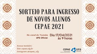 Sorteio CEPAE 2021 [upl. by Arun304]