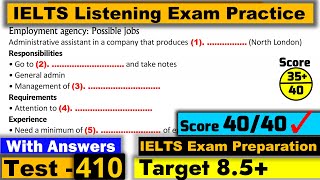 IELTS Listening Practice Test 2024 with Answers Real Exam  410 [upl. by Annaeiluj347]