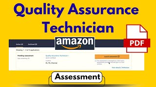 Quality Assurance Technician Assessment Test  Amazon Quality Assurance Technician 1 Interview Notes [upl. by Ahsoik950]