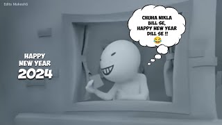 Happy New Year 2024  Funny Meme  Funny WhatsApp status  Edits MukeshG [upl. by Wilkison]