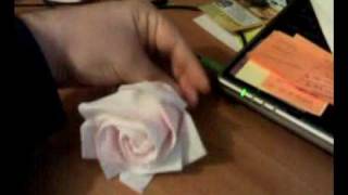 Origami Rosa con tovagliolo da cucina [upl. by Woodrow]