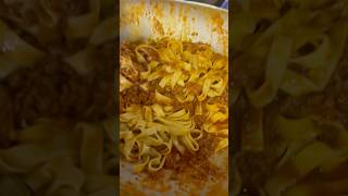 Fettuccine bolognese con pomodoro funny food mukbang shorts youtubeshorts pushpa2 [upl. by Ezequiel76]