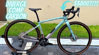 2021 SPECIALIZED DIVERGE COMP CARBON ICE BLUECLAY GRAVEL BIKE FUTURE SHOCK 20 TUBELESS [upl. by Nillek609]