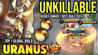 URANUS BEST BUILD 2024  BUILD TOP 1 GLOBAL URANUS GAMEPLAY  MOBILE LEGENDS✓ [upl. by Spalding]