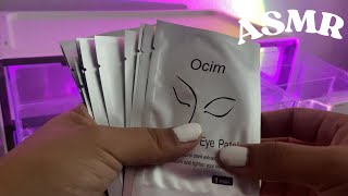 ASMR Organizing my lash supplies [upl. by Ydassac483]