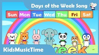 Days of the Week Song  Learn the 7 Days of the Week  KidsMusicTime [upl. by Haerle]