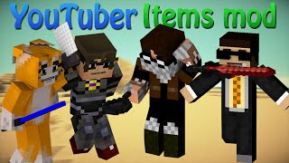 Minecraft YouTuber Items mod TheDiamondMinecarts Goggles SkyDoesMinecrafts Budder [upl. by Sarita]