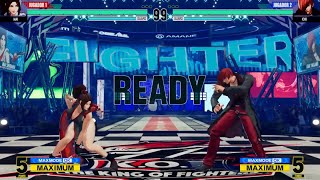 The King Of Fighters XV  Mai Shiranui vs Iori Yagami KOF15 Hard AI Versus Mode KOFXV [upl. by Leanatan]