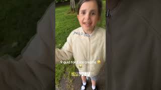 Little girl gets a taste of inflation and she doesnt like it 9 quid for 2 ice creams viral [upl. by Arayc]